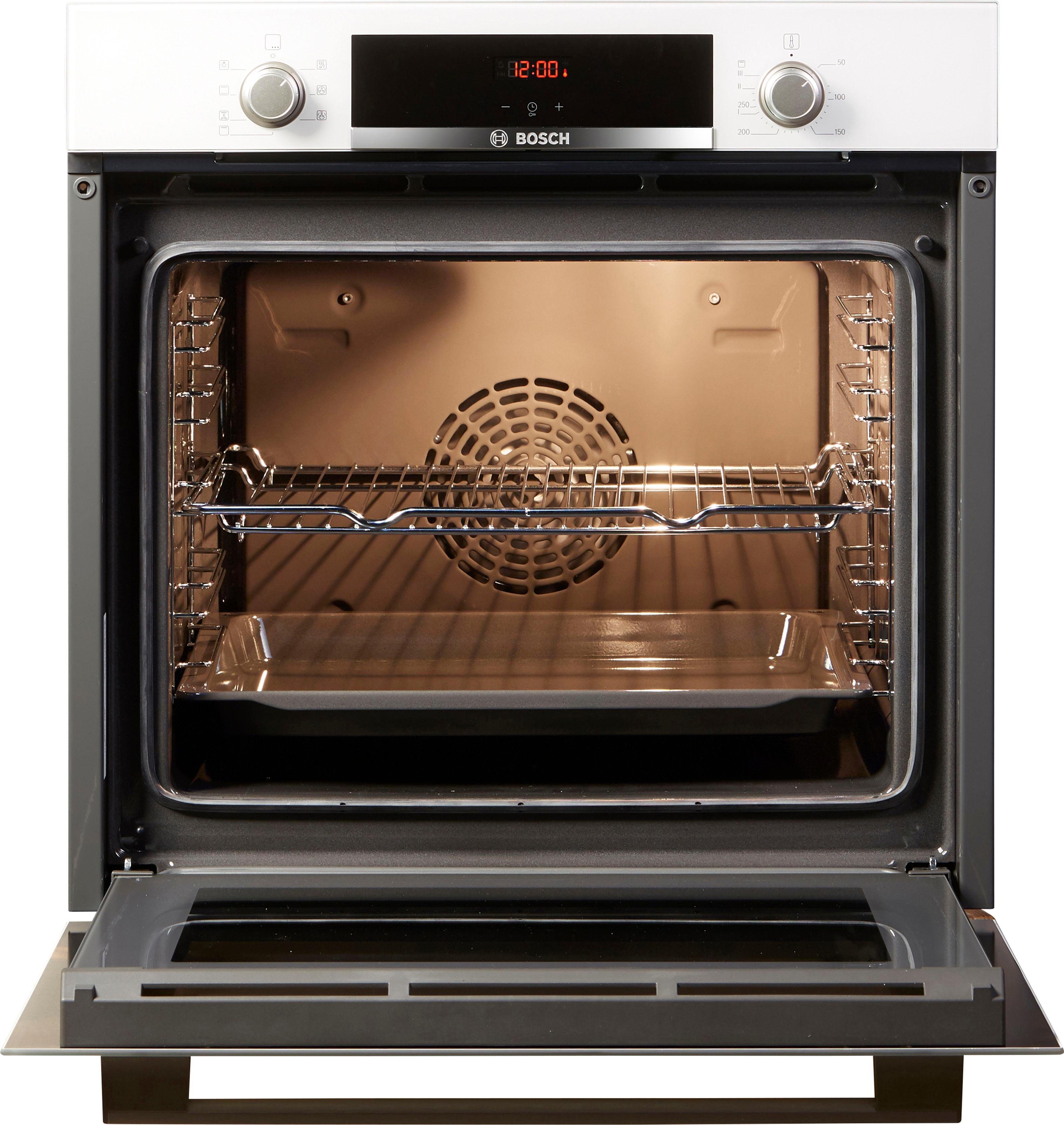 BOSCH Einbaubackofen 4 HBA533BW1, mit Teleskopauszug nachrüstbar, ecoClean Direct