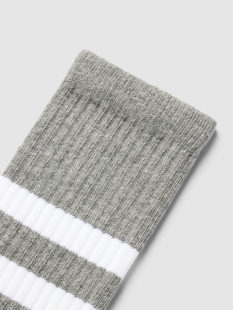Socken mit Label-Detail im 2er-Pack Modell 'OLLI' in hellgrau