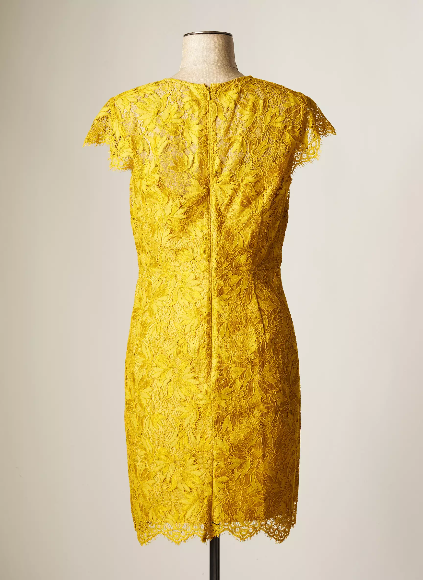 Morgan Robes Mi Longues Femme couleur jaune