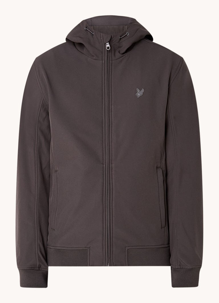 Lyle & Scott Tonal softshell jacket with hood and zip pockets