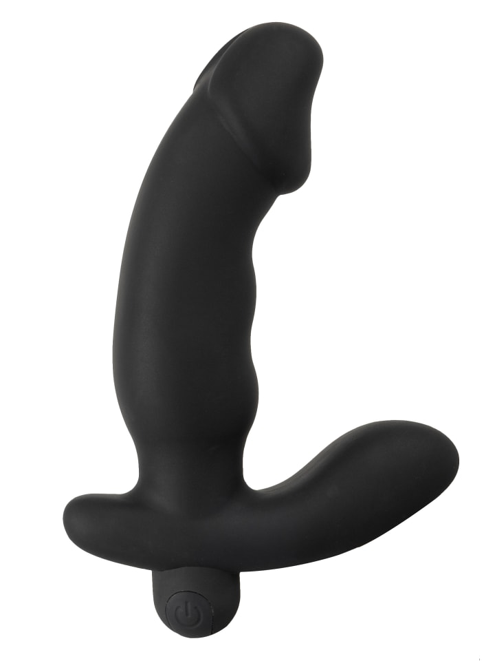 ANOS Prostata-Vibrator C*ck Shaped Butt Plug with Vibration in schwarz günstig kaufen 14 cm