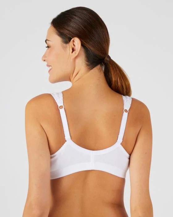 Soutien-gorge ouvert devant en coton et dentelle