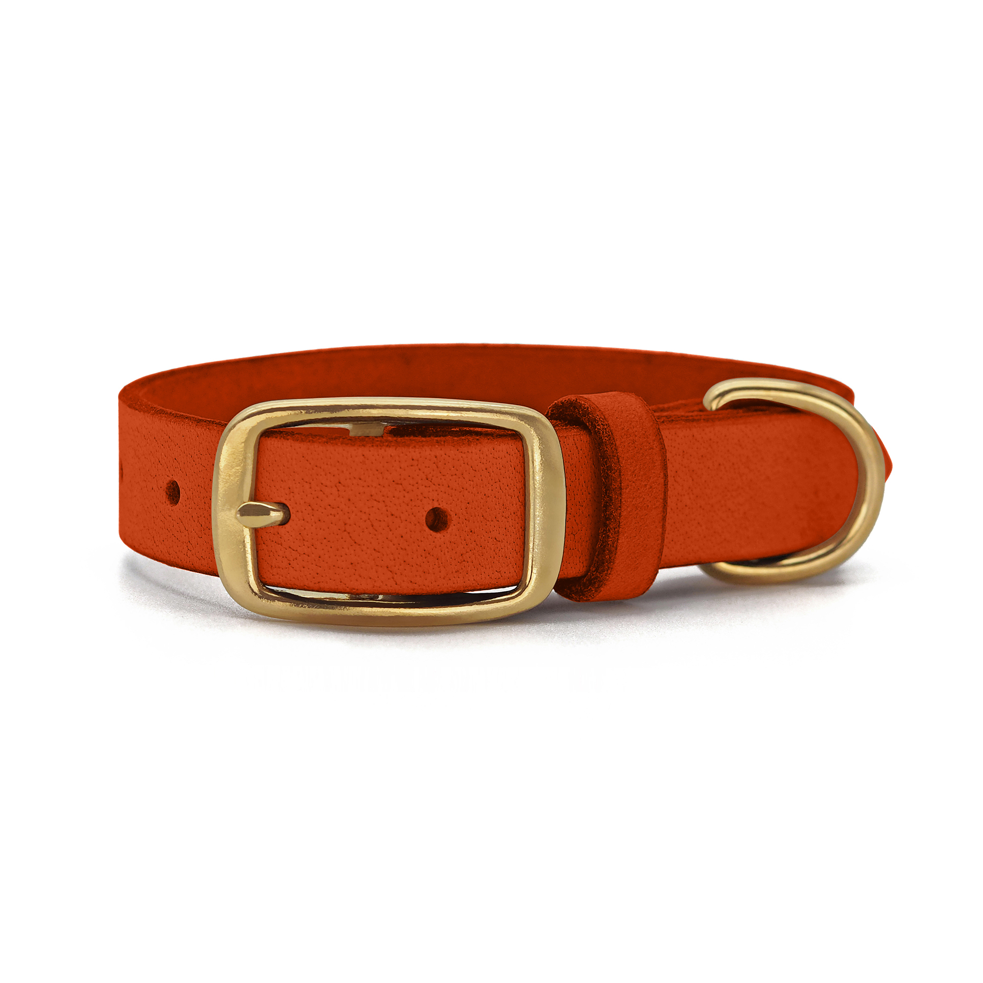 THE DOG IDEA Hundehalsbänder THE DOG IDEA Leder Halsband Orange XL