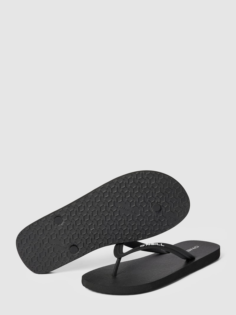 Zehentrenner mit Label-Details in schwarz
