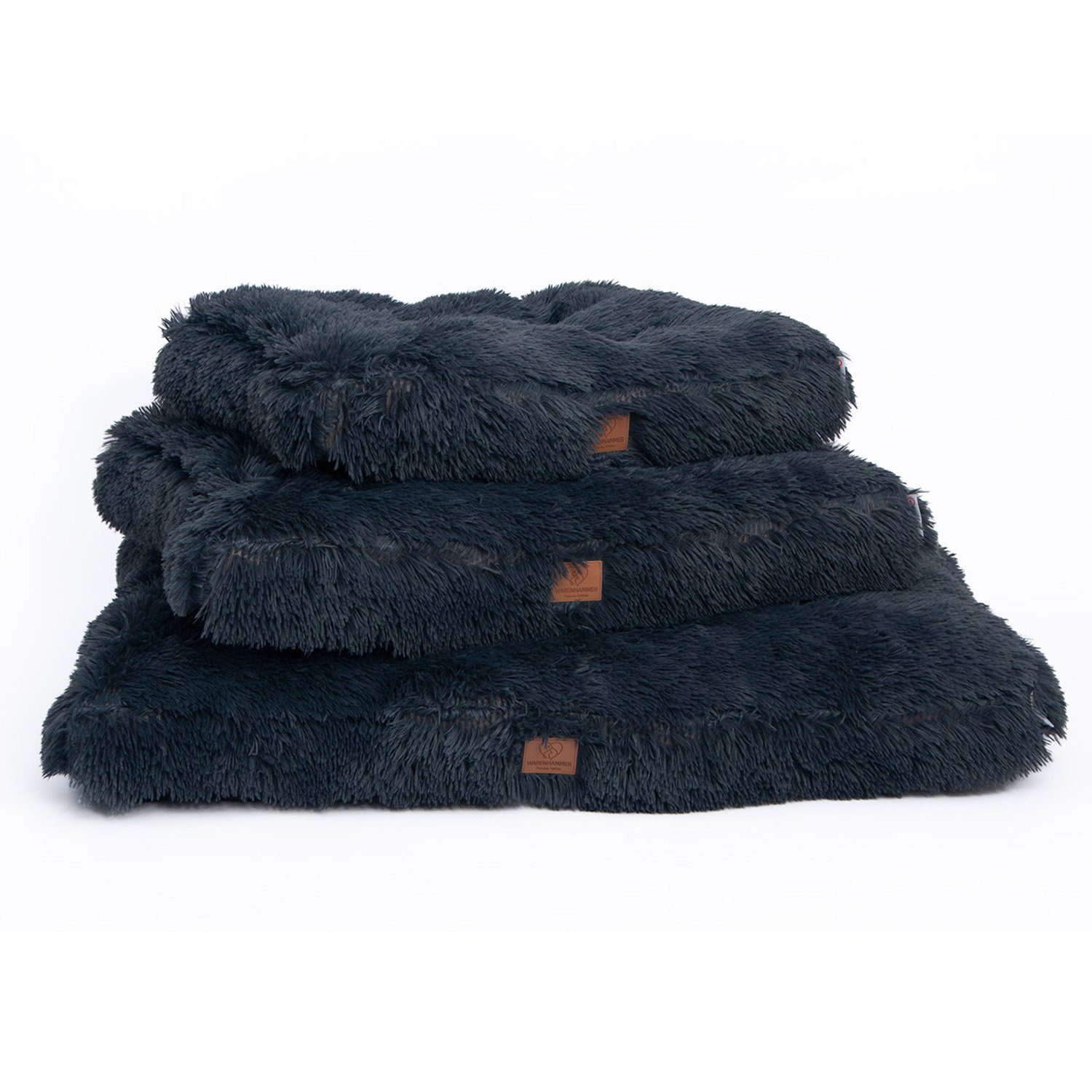Warenhammer Tierbett Premium Hundebett weicher Plüsch sehr Kuschelig, Flauschiger Plüsch, verschiedene Größen, Bezug Abnehmbar, Maschinenwaschbar