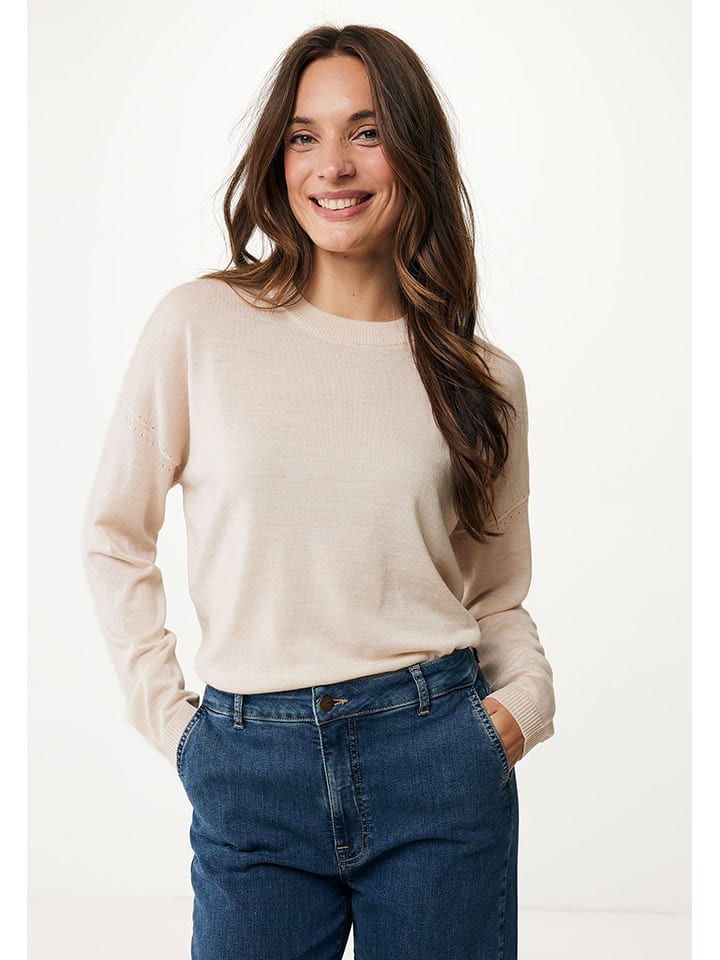 Mexx Wollpullover in Creme günstig kaufen