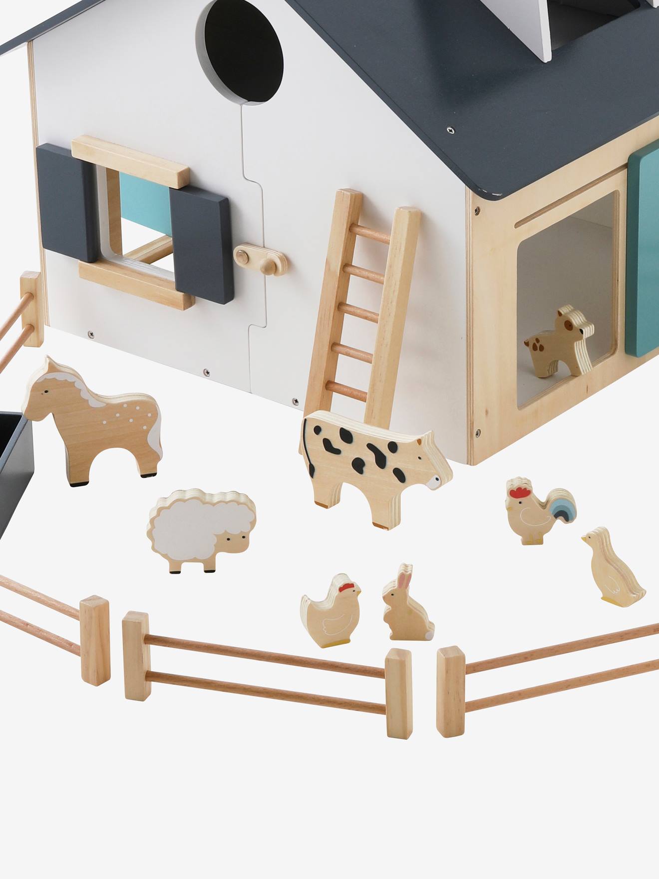 Grande ferme en bois FSC® multicolore