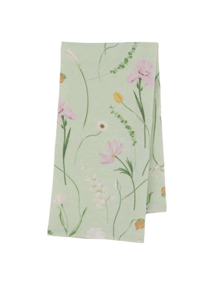 Chic Antique Geschirrtuch AIX Grün mit Blumen günstig kaufen onesize