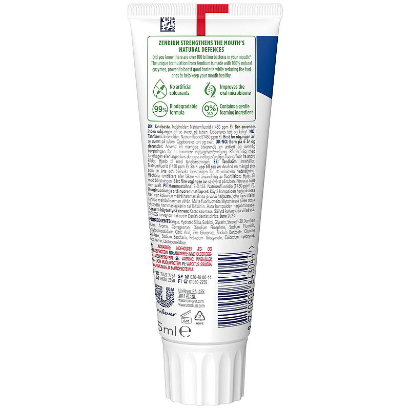 Zendium Tannkrem 75 ml Classic Zendium