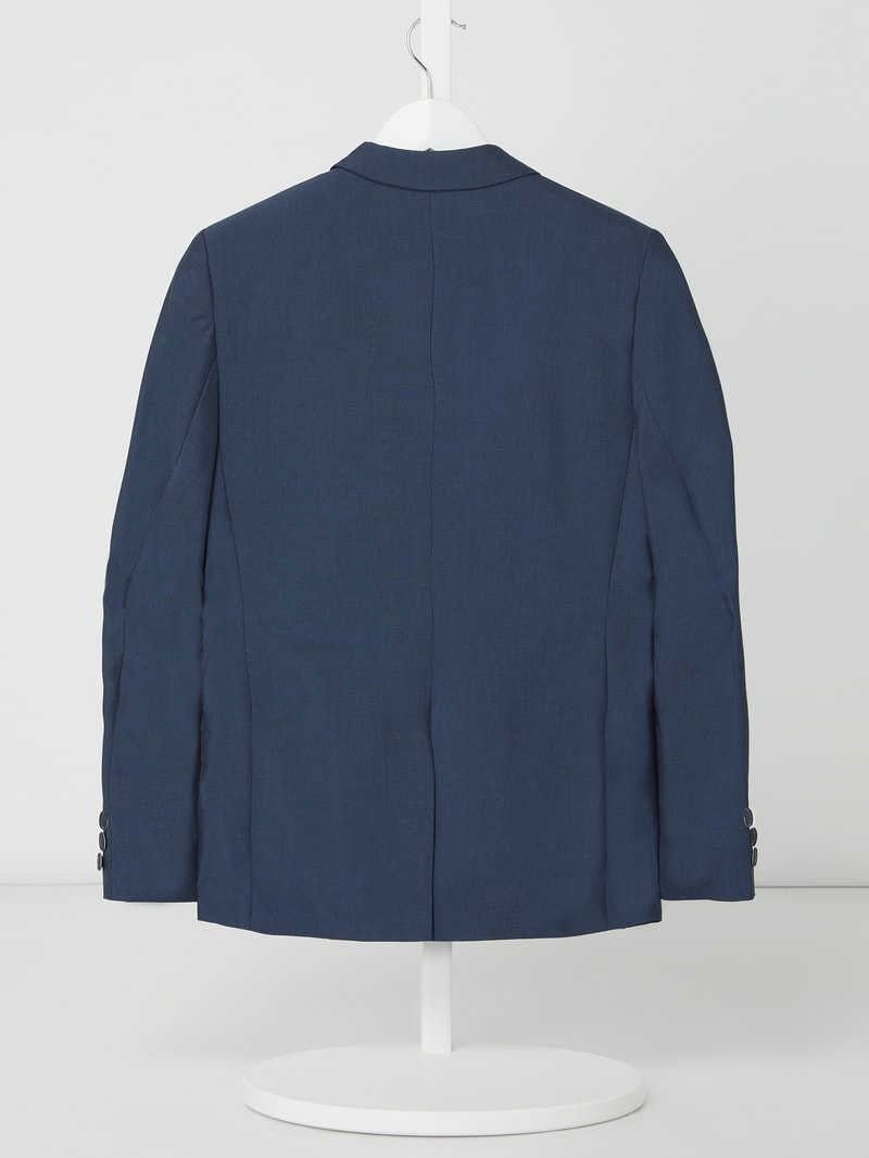 Slim Fit 2-Knopf-Sako mit Viskose-Anteil in blau