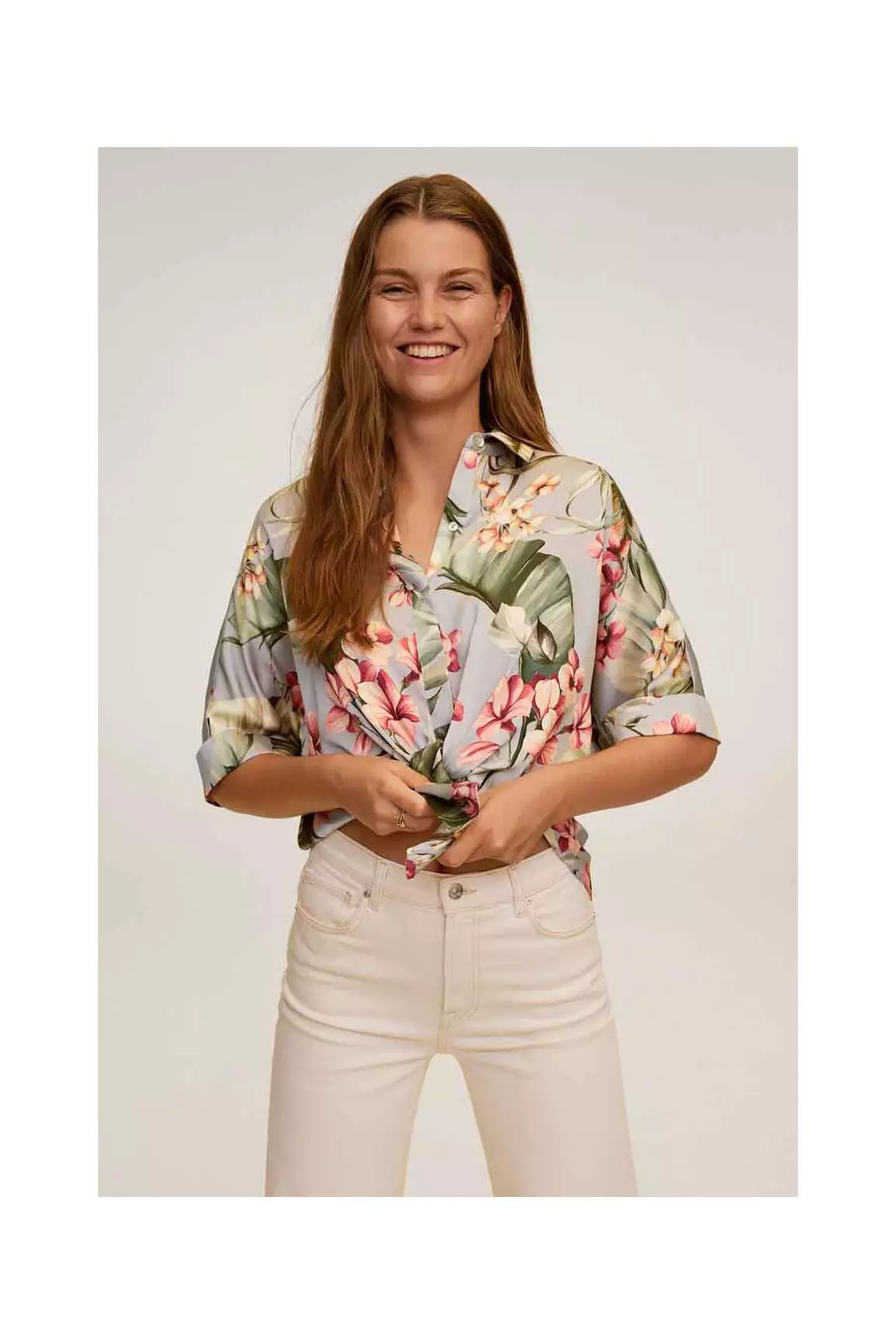 Mango Chemisiers Femme couleur gris