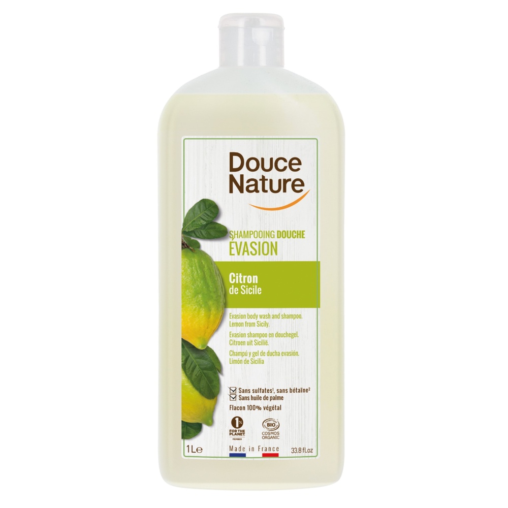 douce nature SHAMP DOUCHE EVAS CITRON 1L DOUCHES FAMILIALES