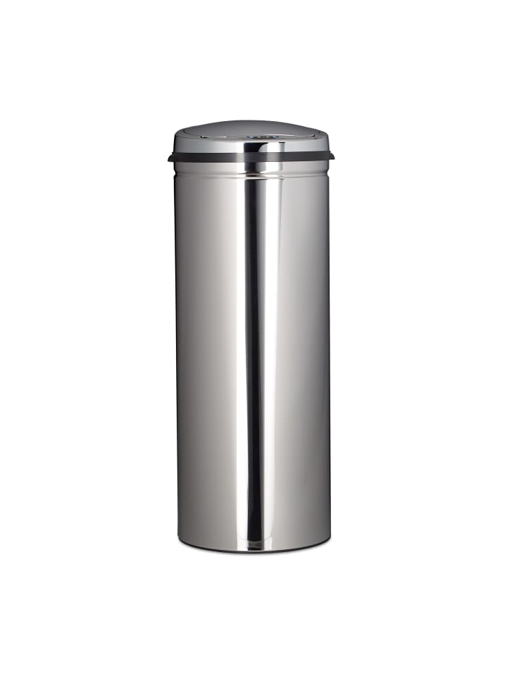 relaxdays Mülleimer in Silber - 50l günstig kaufen onesize