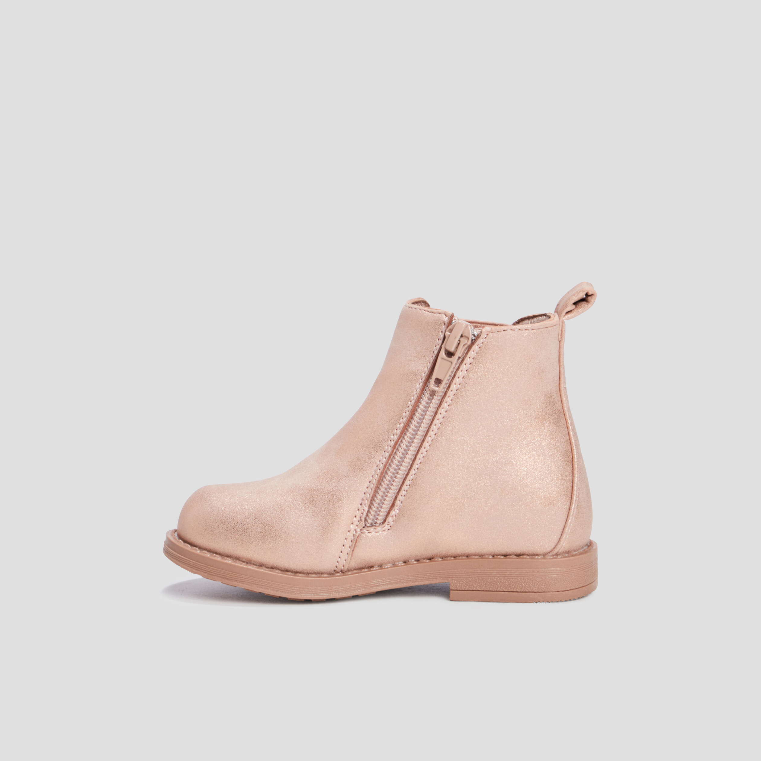 Bottines chelsea zippées rose bébé fille | La Halle