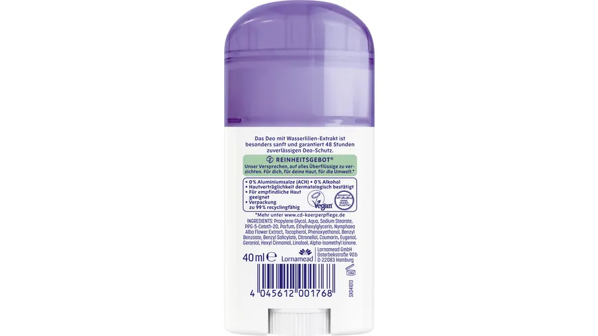 CD Deo Pflegestick Wasserlilie 40 ml