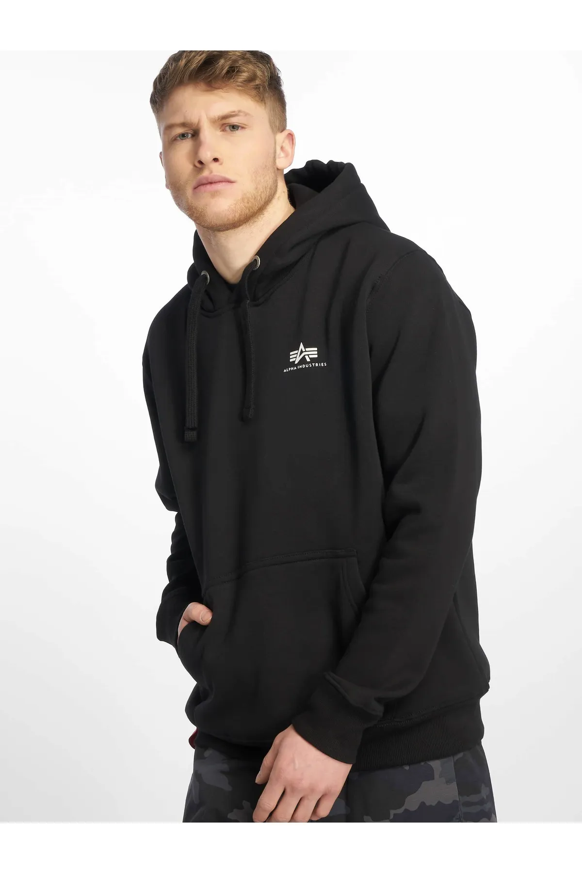 Alpha Industries  Herren Alpha Industries Basic Klein Logo Hoody