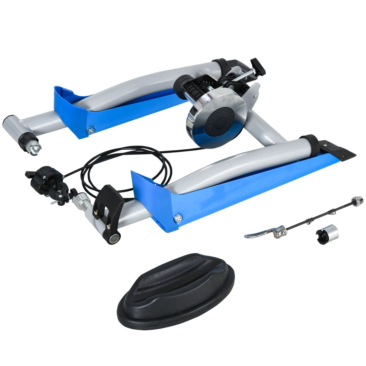 HOMCOM Rollentrainer Fahrradtrainer mit Magnetbremse für 650C, 700C/26