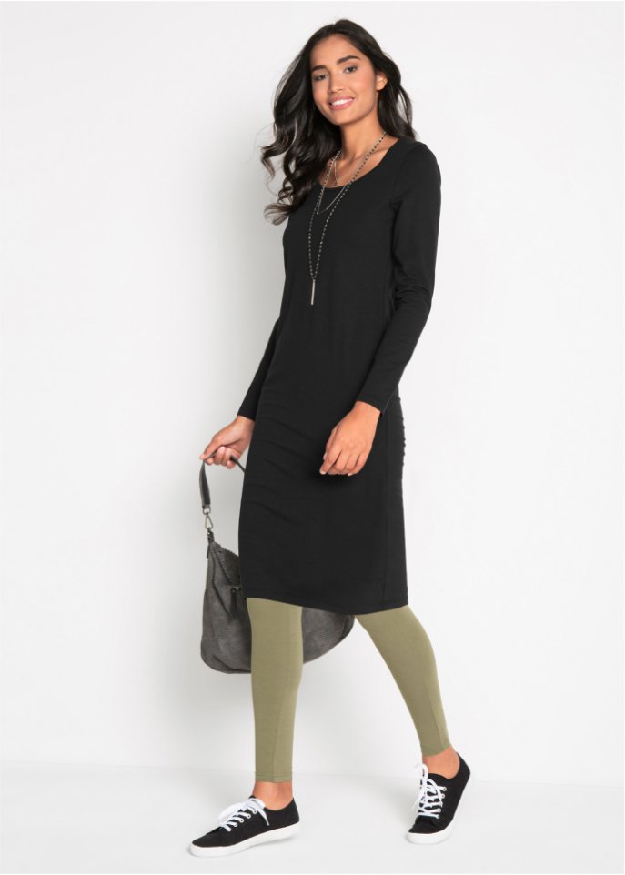 Stretch-Jerseykleid, Langarm