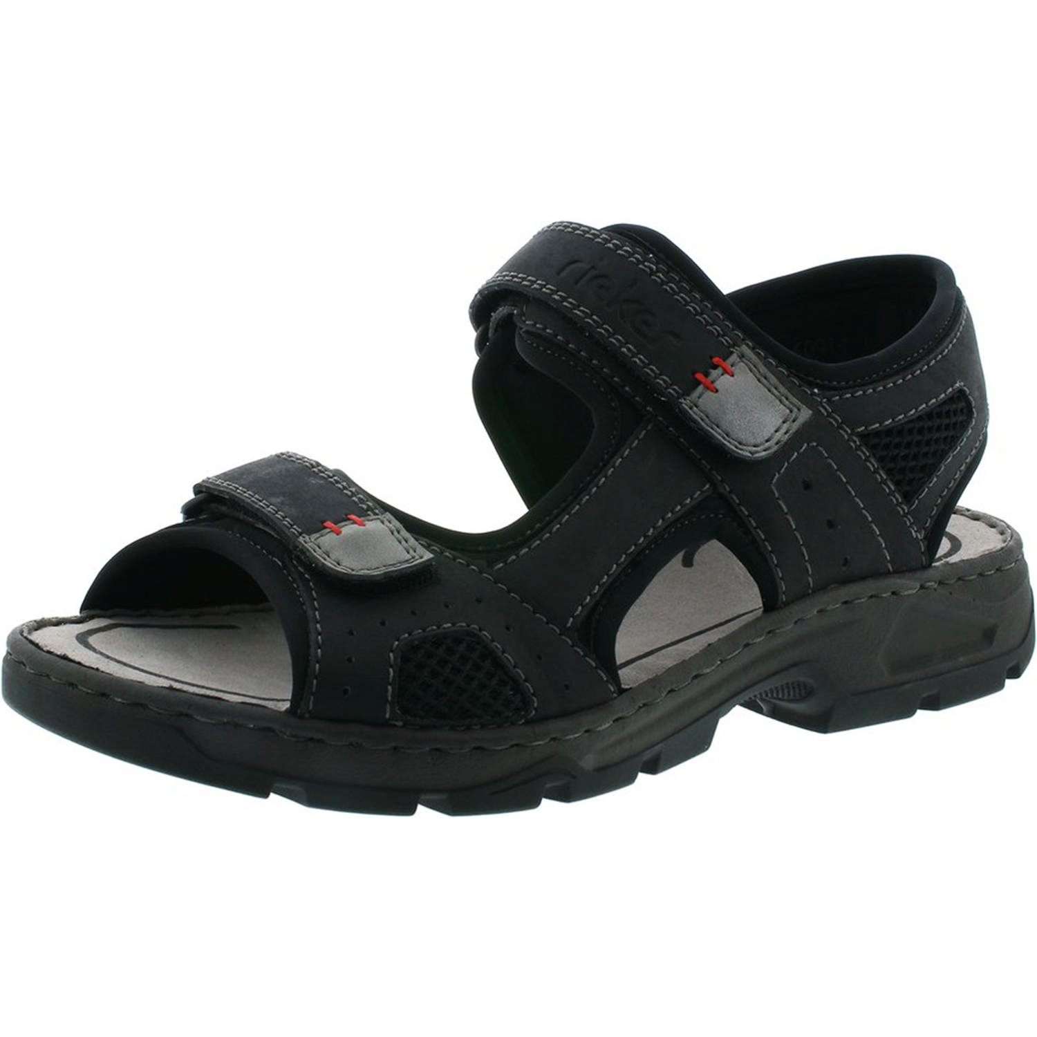 Rieker 26156, Outdoorsandalen, Herren, Schwarz (Schwarz/Grigio)