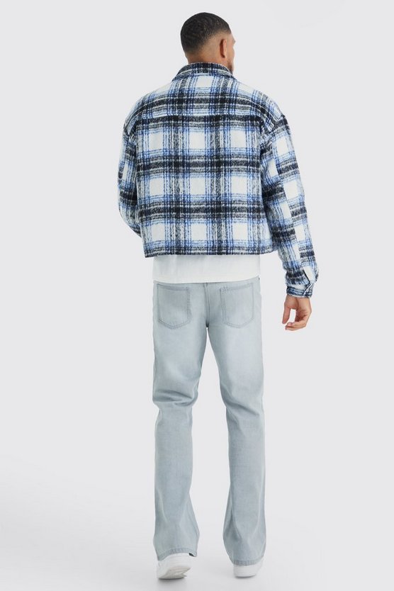 Tall kastige karierte Harrington-Jacke