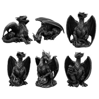 Schwarze Drachen 6er Set