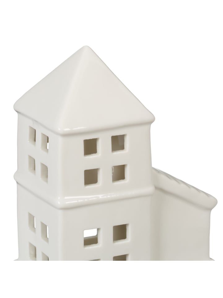 relaxdays Teelichthaus in Weiß - (B)9,5 x (H)11,5 x (T)6 cm günstig kaufen onesize