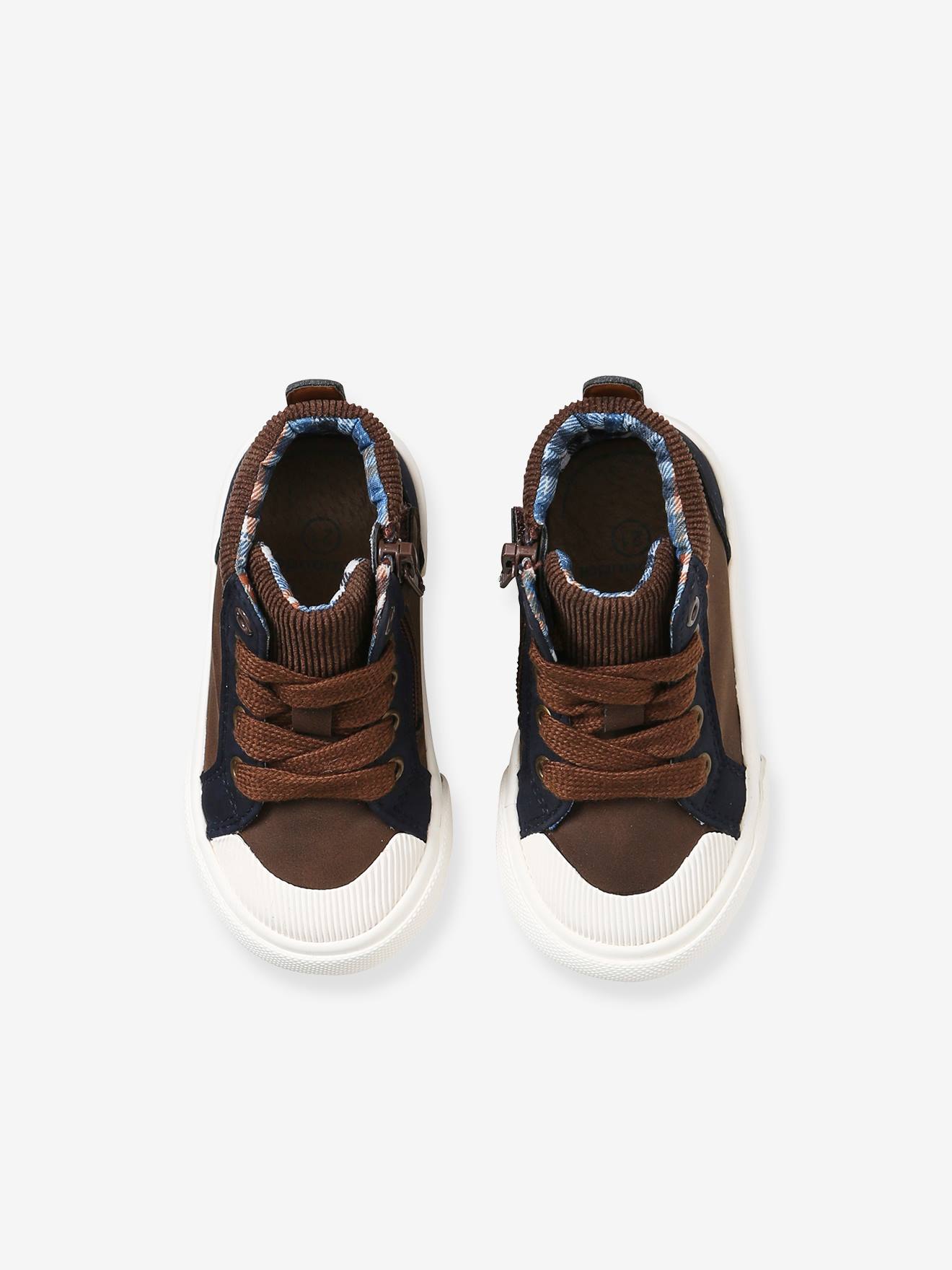 Vertbaudet Baby High-Sneakers, Corddetails - braun