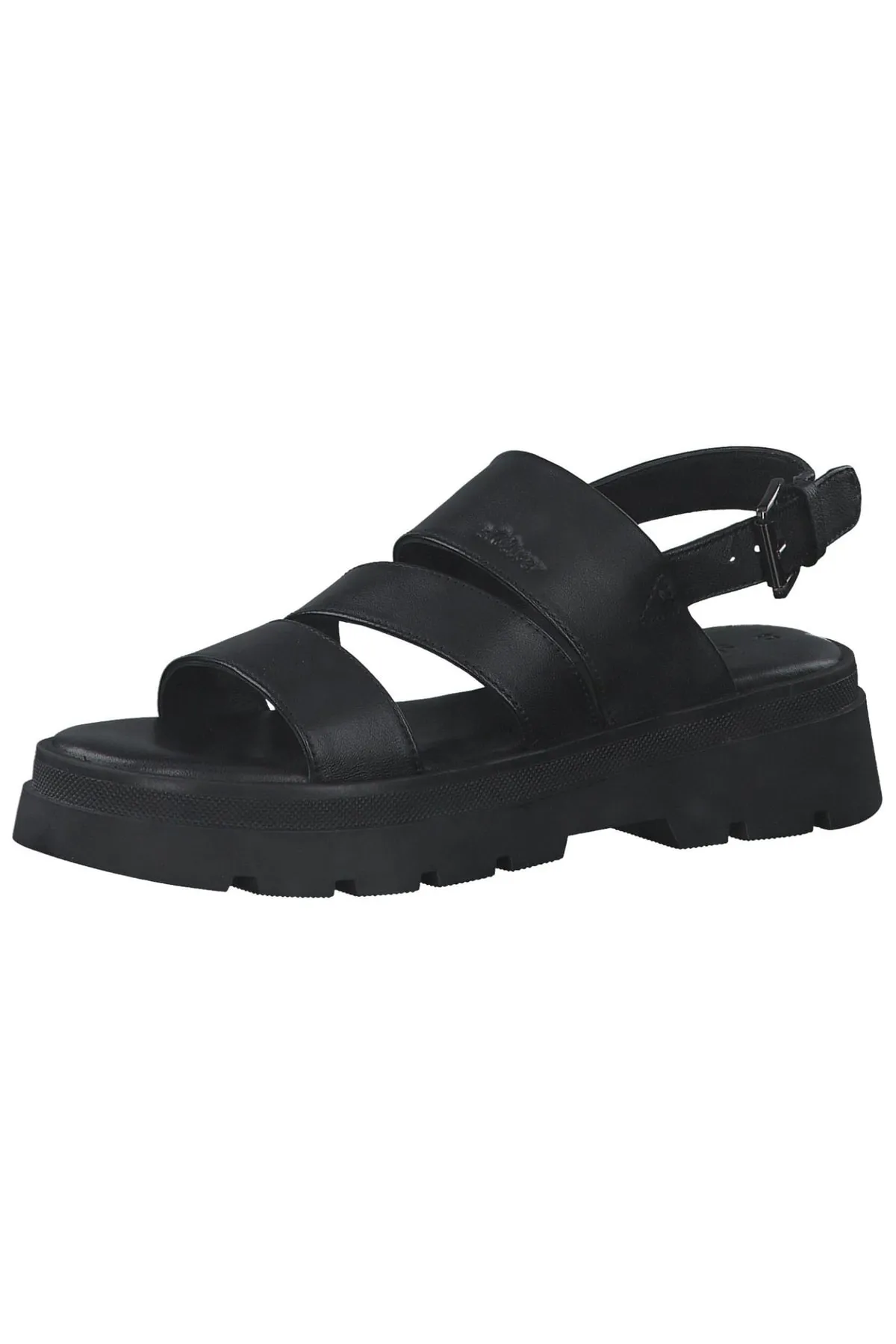 s.Oliver  Sandalette - Schwarz - Flacher Absatz