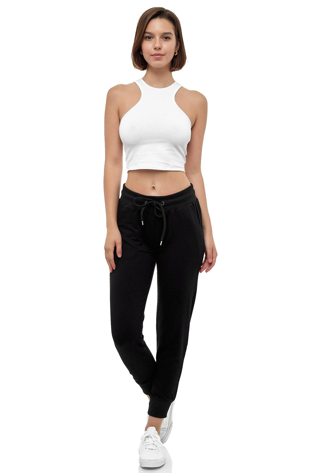 Smith & Solo Sweathose Jogginghose Damen (1-tlg) Baumwolle, Slim Fit, Lycra