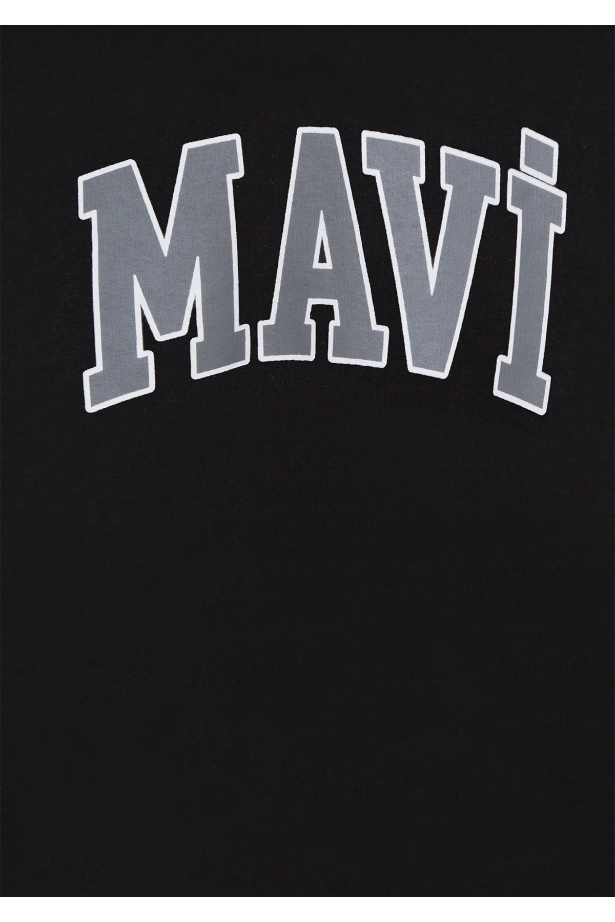 Mavi  Schwarzes Kapuzen-Sweatshirt mit Logo-Print 6610110-900
