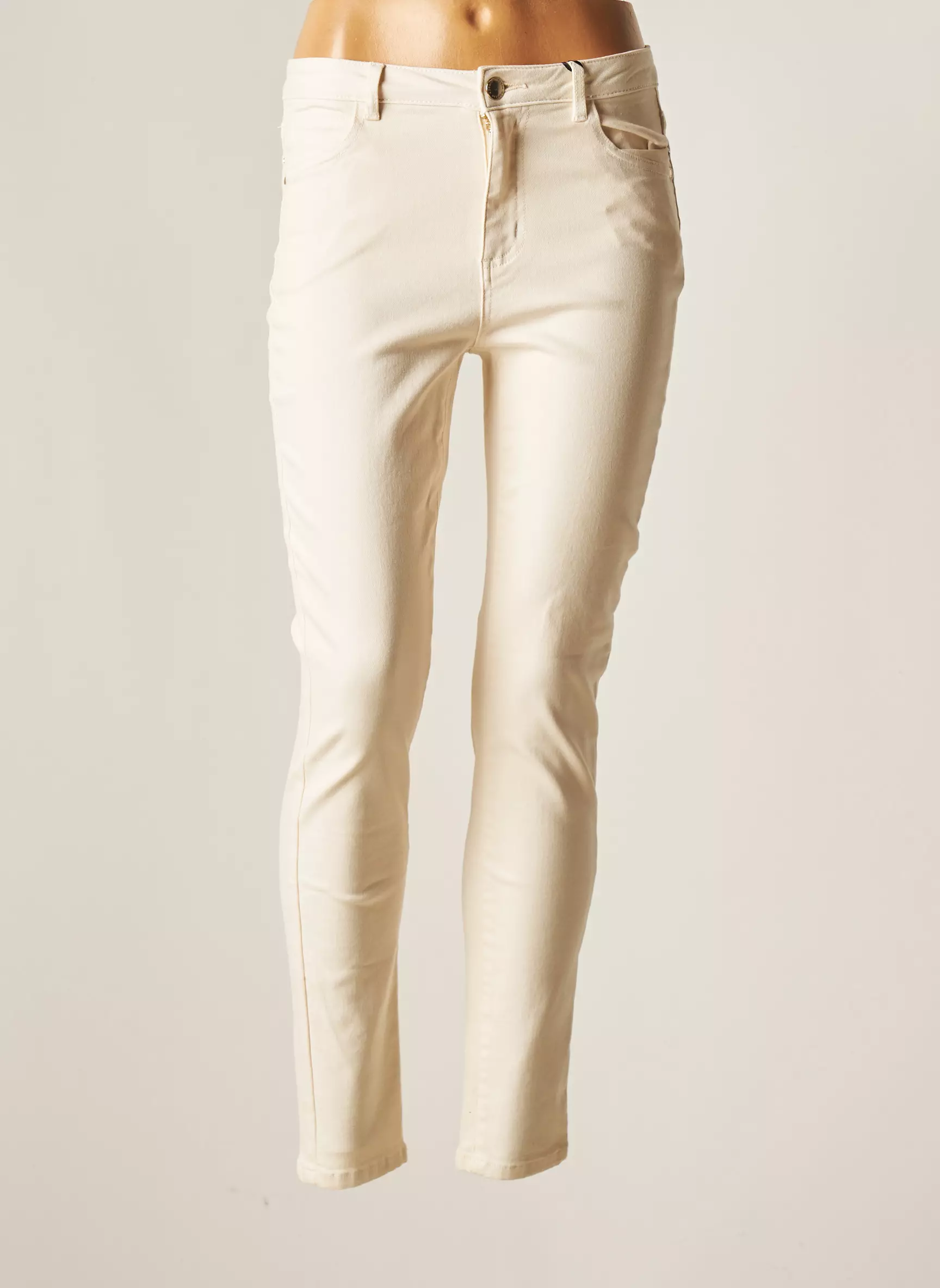 Morgan Pantalons Slim Femme couleur beige