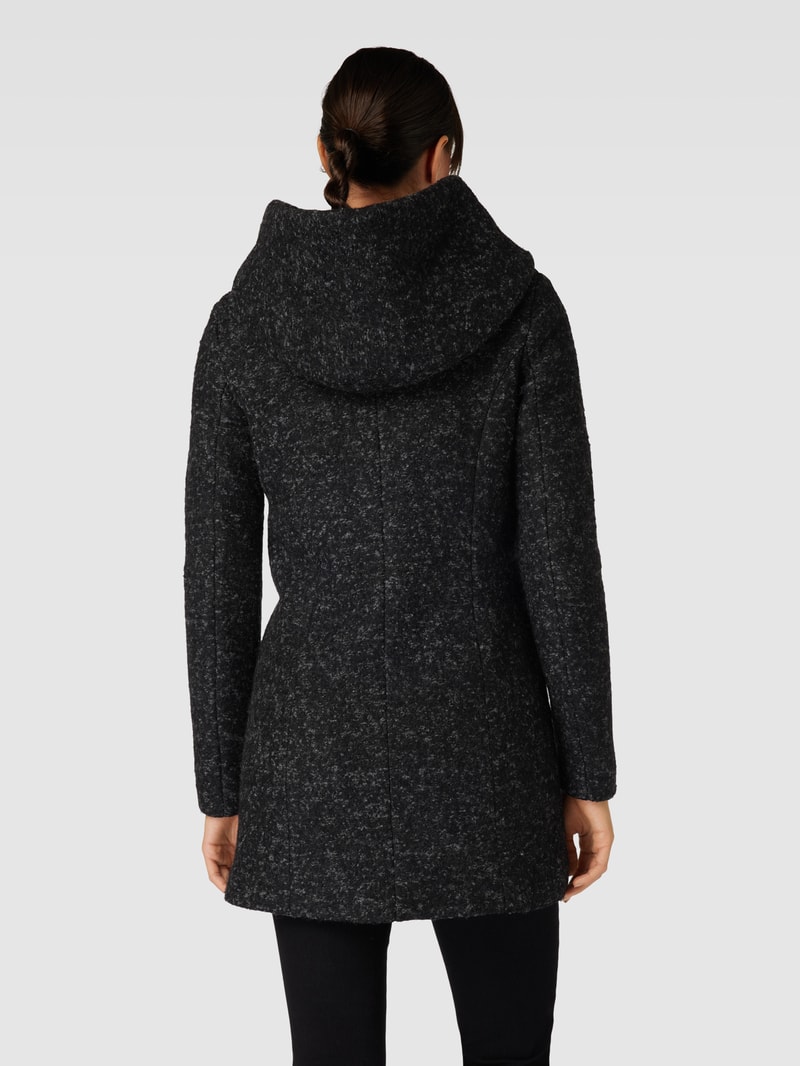 Mantel in Bouclé-Optik Modell 'SEDONA' in schwarz