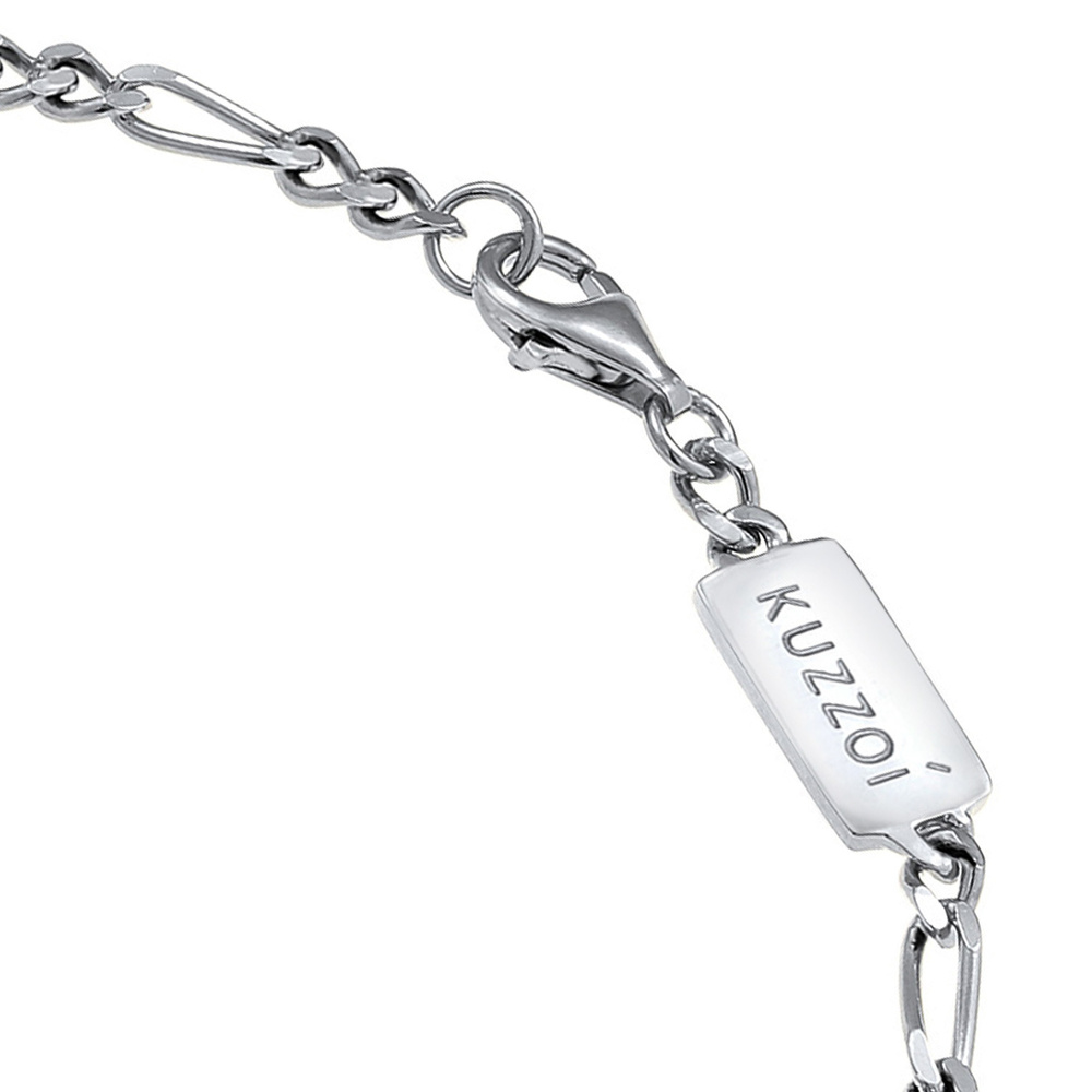 KUZZOI KUZZOI Bracelet Hommes Massive Basique Cool en argent sterling 925 Bracelet