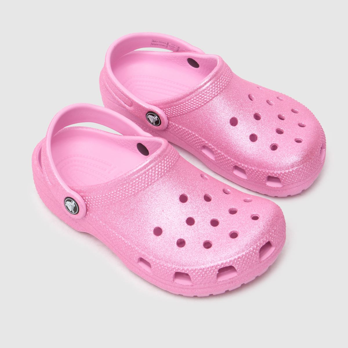 Crocs rózsaszín klasszikus csillámos klumpa lány junior szandál