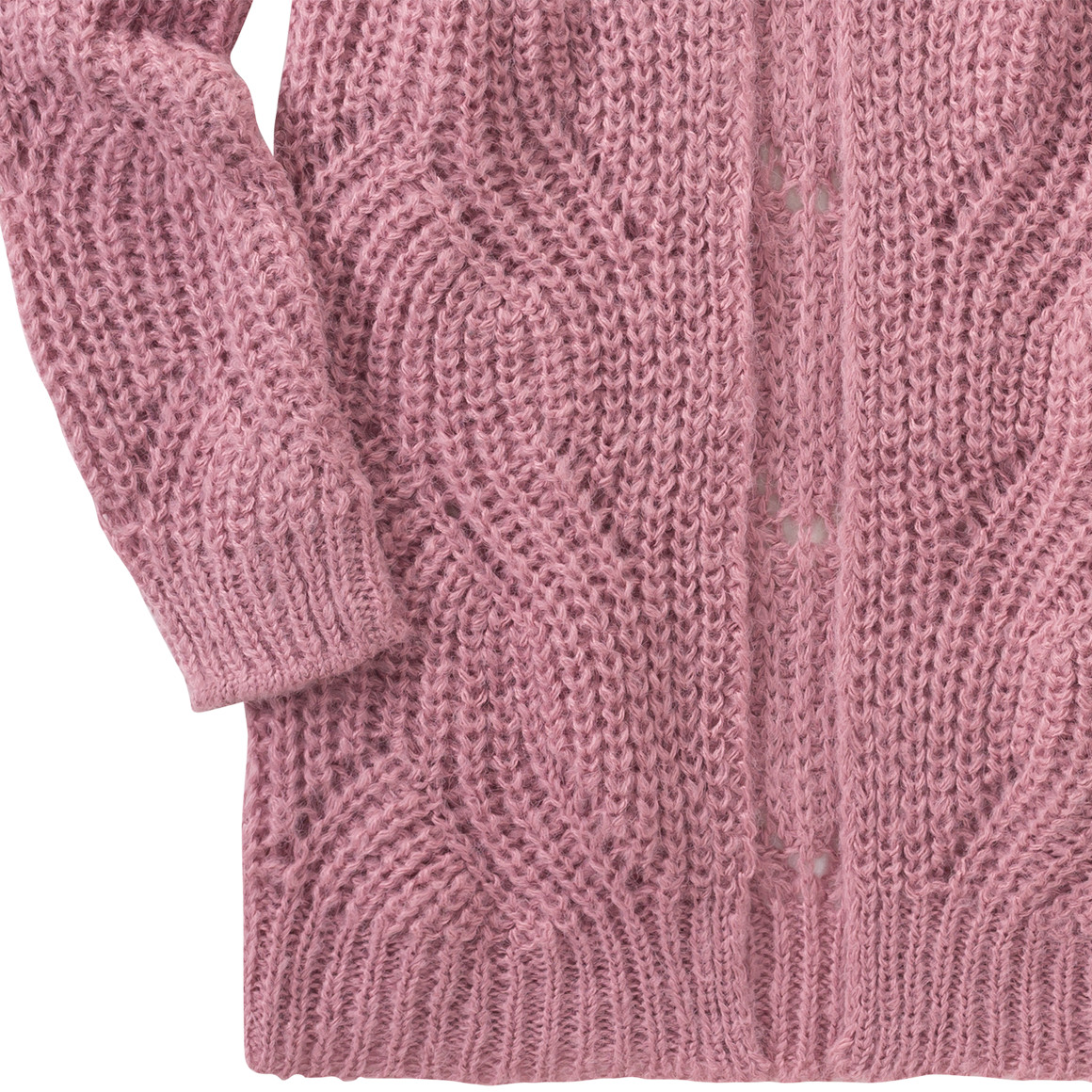 Mädchen Strickjacke mit Lochstrick-Muster