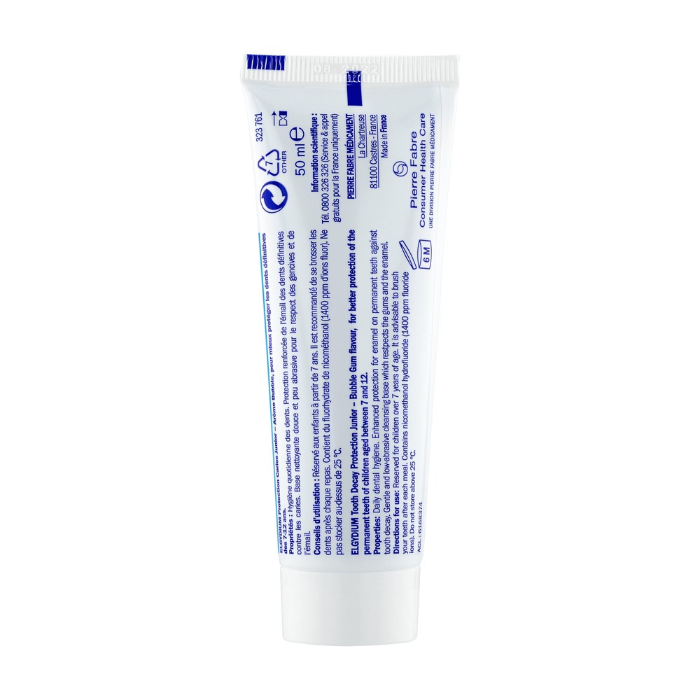 Oral Care ELGYDIUM Dentifrice Junior 7/12 ans Bubble  Tube 50 ml dentifrice