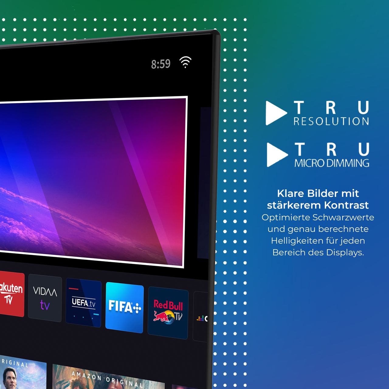 Toshiba Toshiba 55UV2363DAN 55 Zoll Fernseher / VIDAA Smart TV (4K UHD, Dolby Vision HDR, Triple-Tuner)