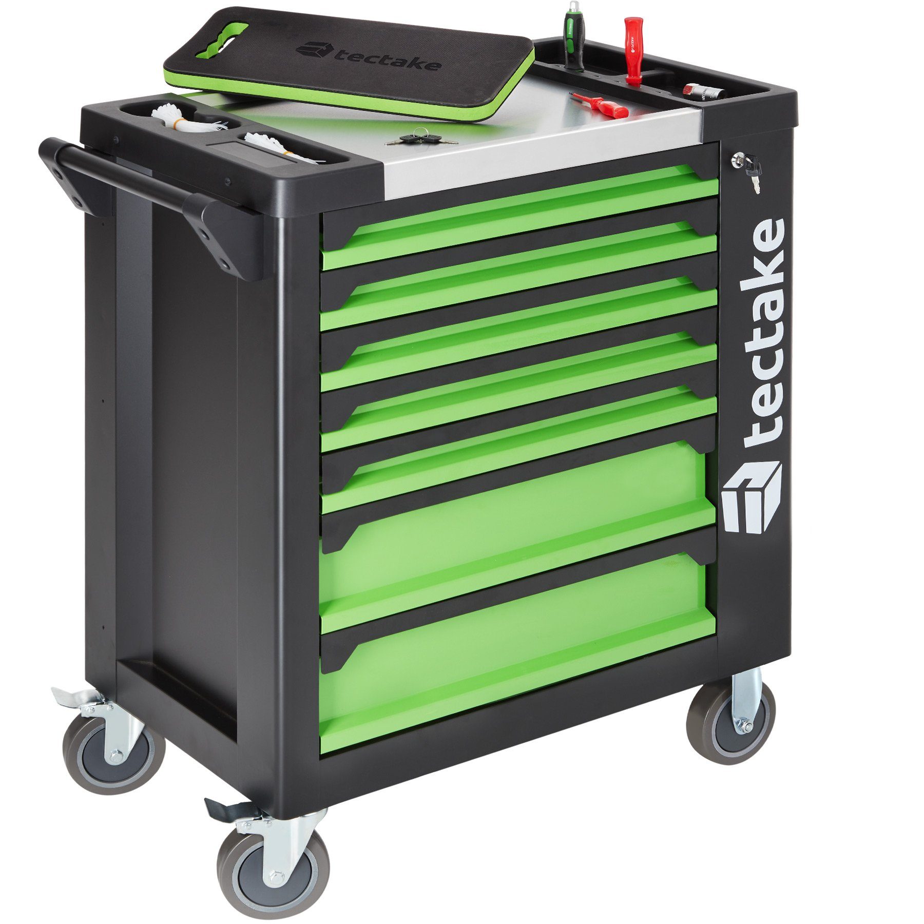 tectake Werkzeugwagen Werkzeugwagen mit Werkzeug 1599-tlg.