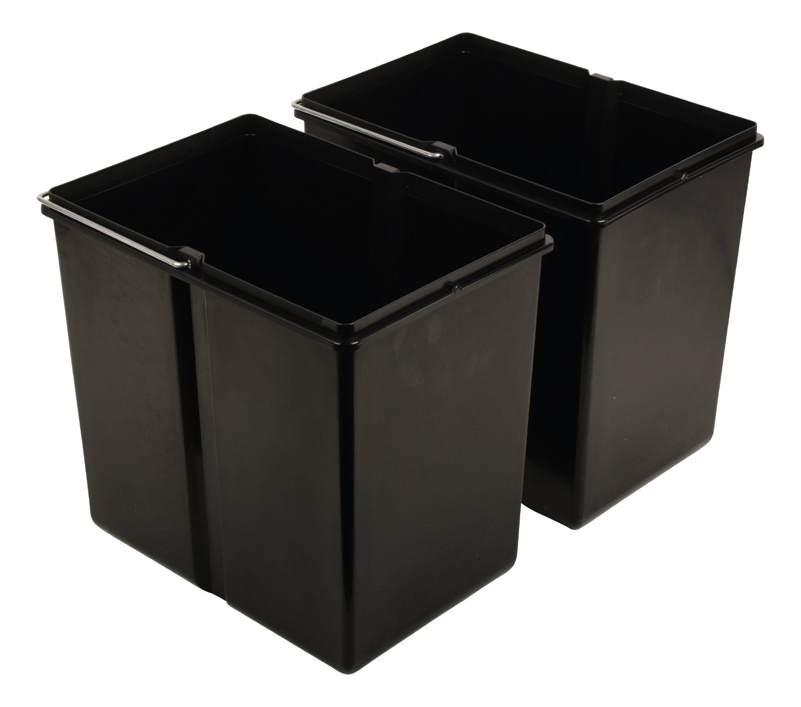 WESCO Einbaumülleimer, 2 Fächer, ausziehbar, 2 x 15 Liter, Schienengestell, 280150