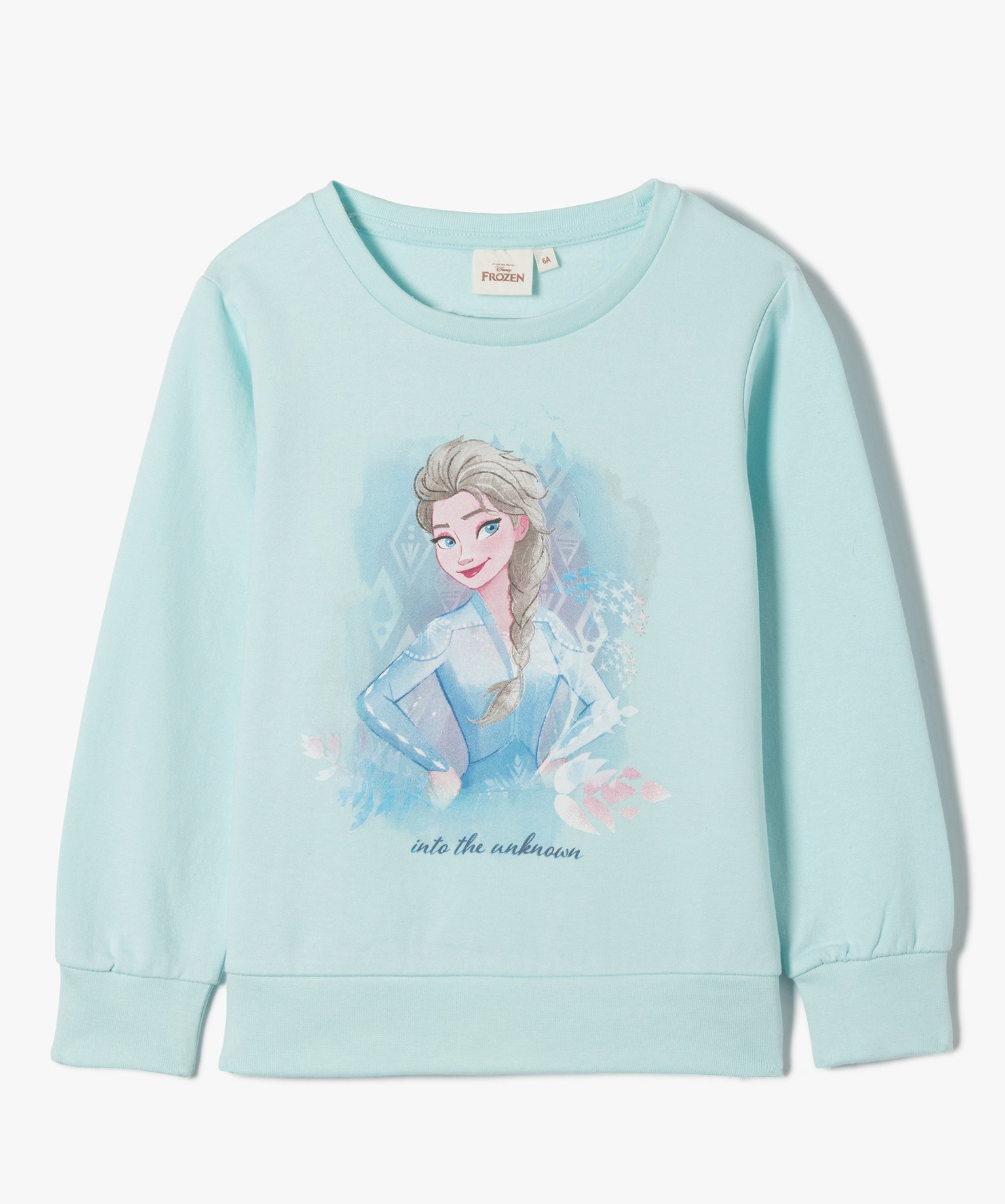 Sweat fille imprimé - La Reine des Neiges bleu | GEMO