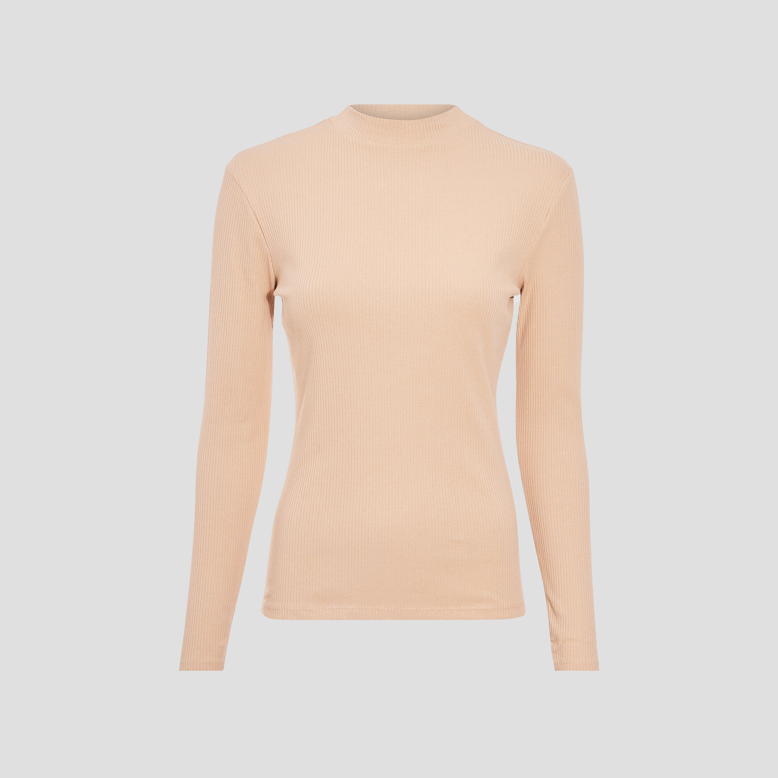 T-shirt maille côtelée beige femme | Cache Cache