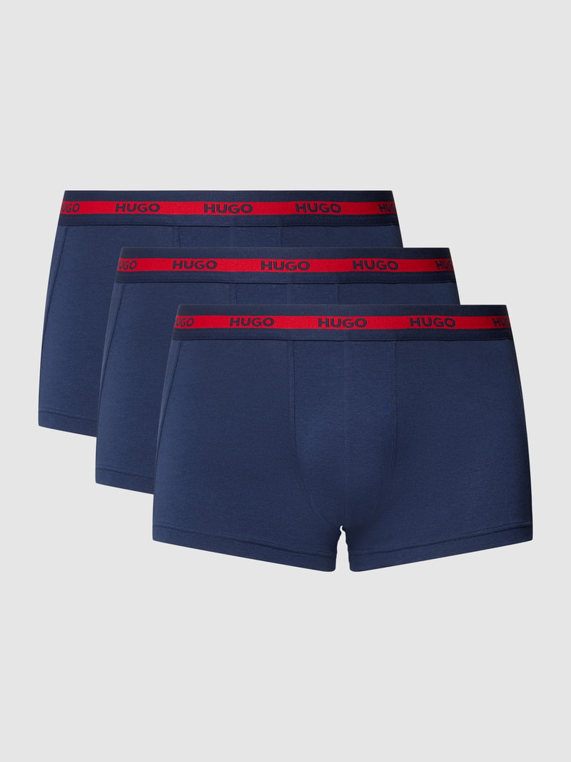 Trunks mit Logo-Bund in dunkelblau
