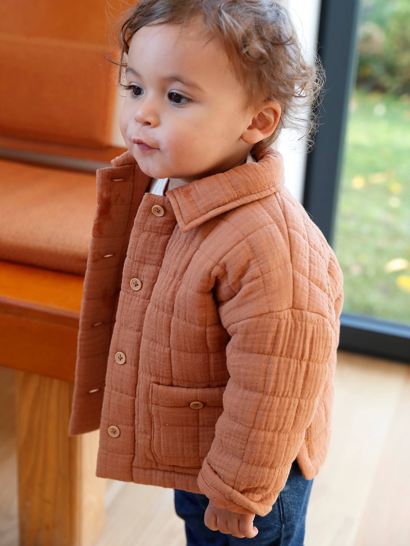 Vertbaudet Leichte Baby Jacke mit Recycling-Polyester - rost