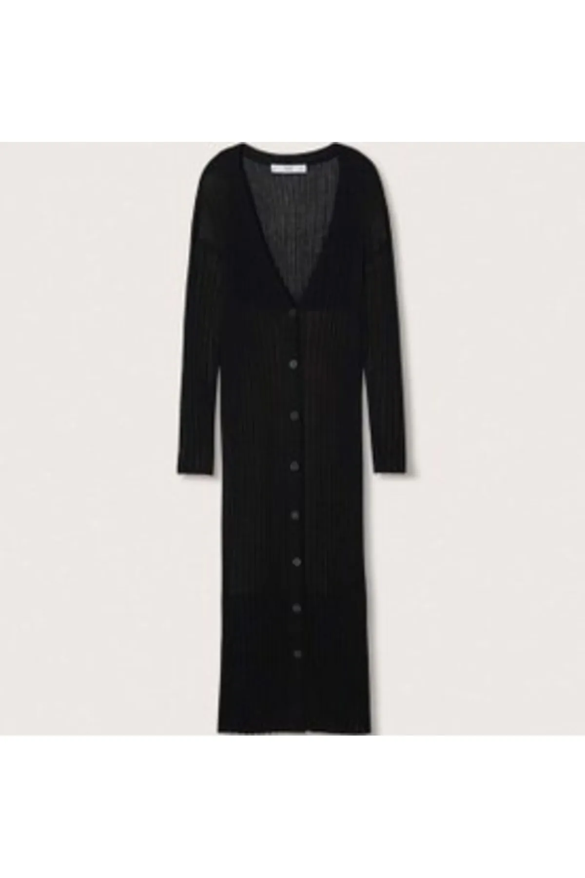 MANGO  Schwarze Damen-Strickjacke 37050455