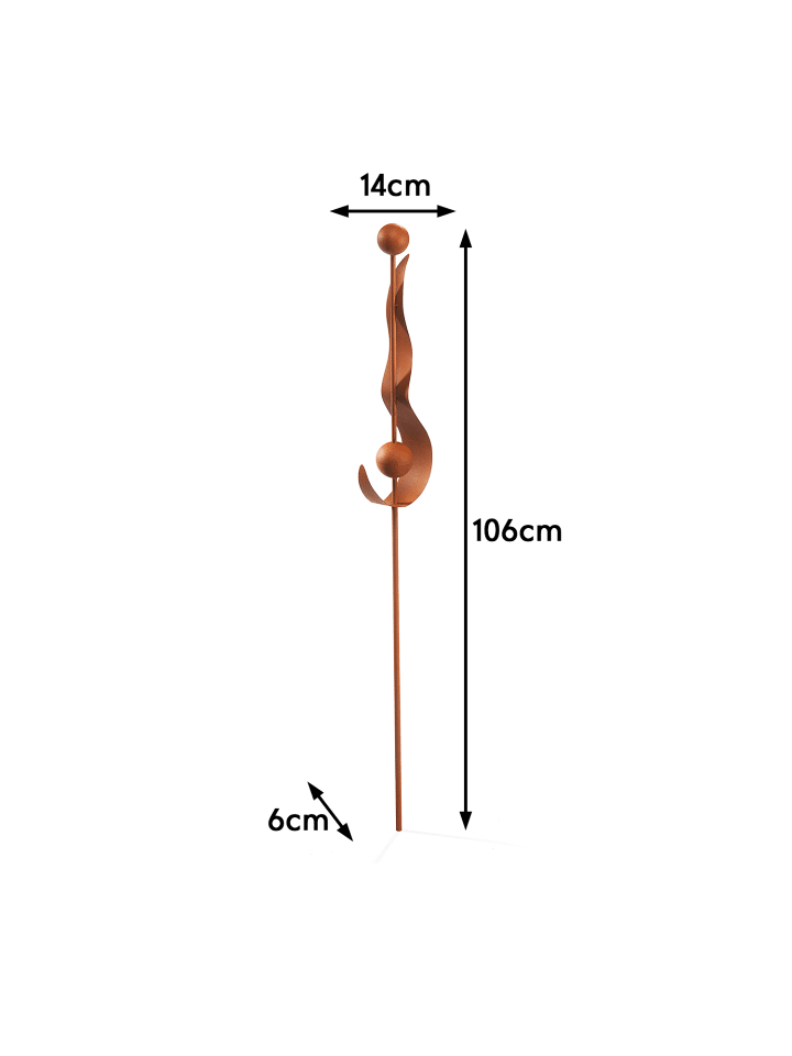 kobolo Gartendekoration RUSTY DROPS in Braun günstig kaufen onesize