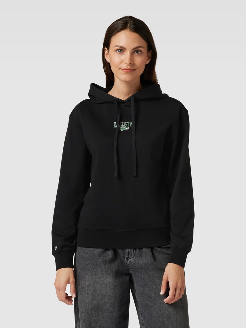 Hoodie mit Kapuze in schwarz