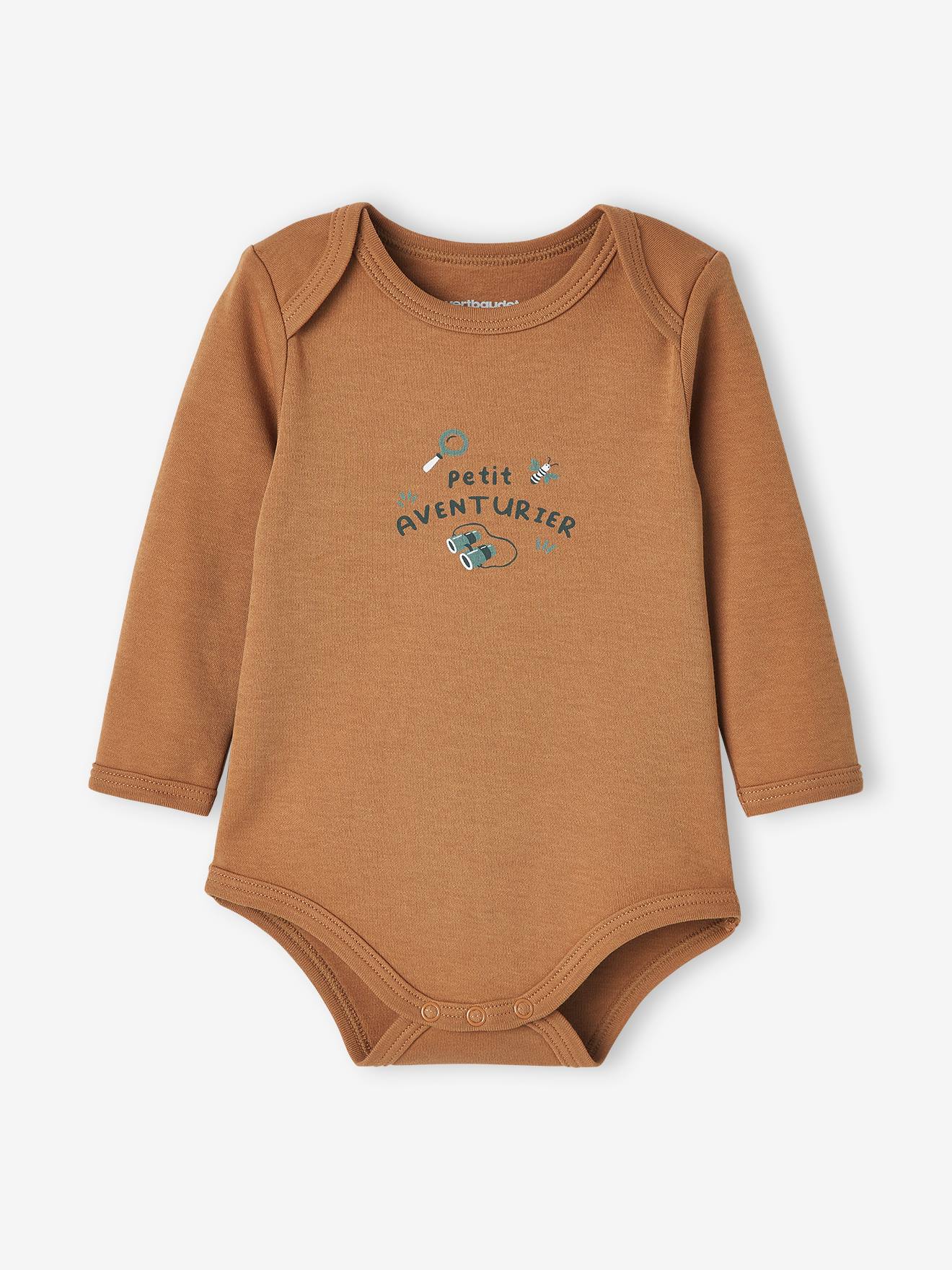Vertbaudet 5er-Pack Baby Langarm-Bodys, Schlupfform Oeko-Tex - pack dunkelkhaki