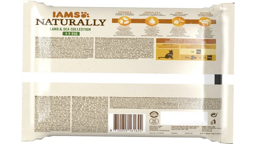 IAMS Naturally Katzennassfutter Adult Land & See Collection 340 g