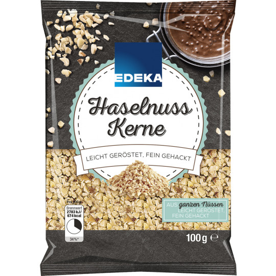 EDEKA Haselnusskerne leicht geröstet, fein gehackt 100G