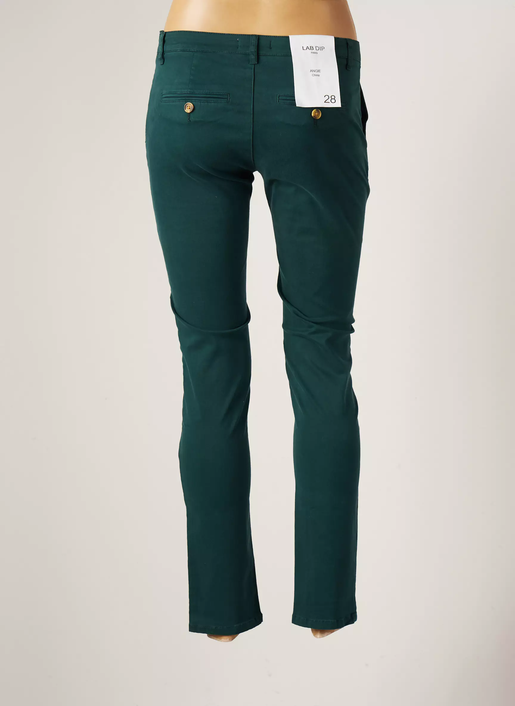 Lab Dip Paris Pantalons Slim Femme couleur vert